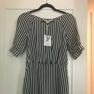 Diane Von Furstenberg NWT black/white dress SZ 2